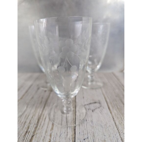 Alberta Glastonbury Lotus Cordial Glasses 4 7/8" Stemmed Set of 5 - Picture 2 of 8